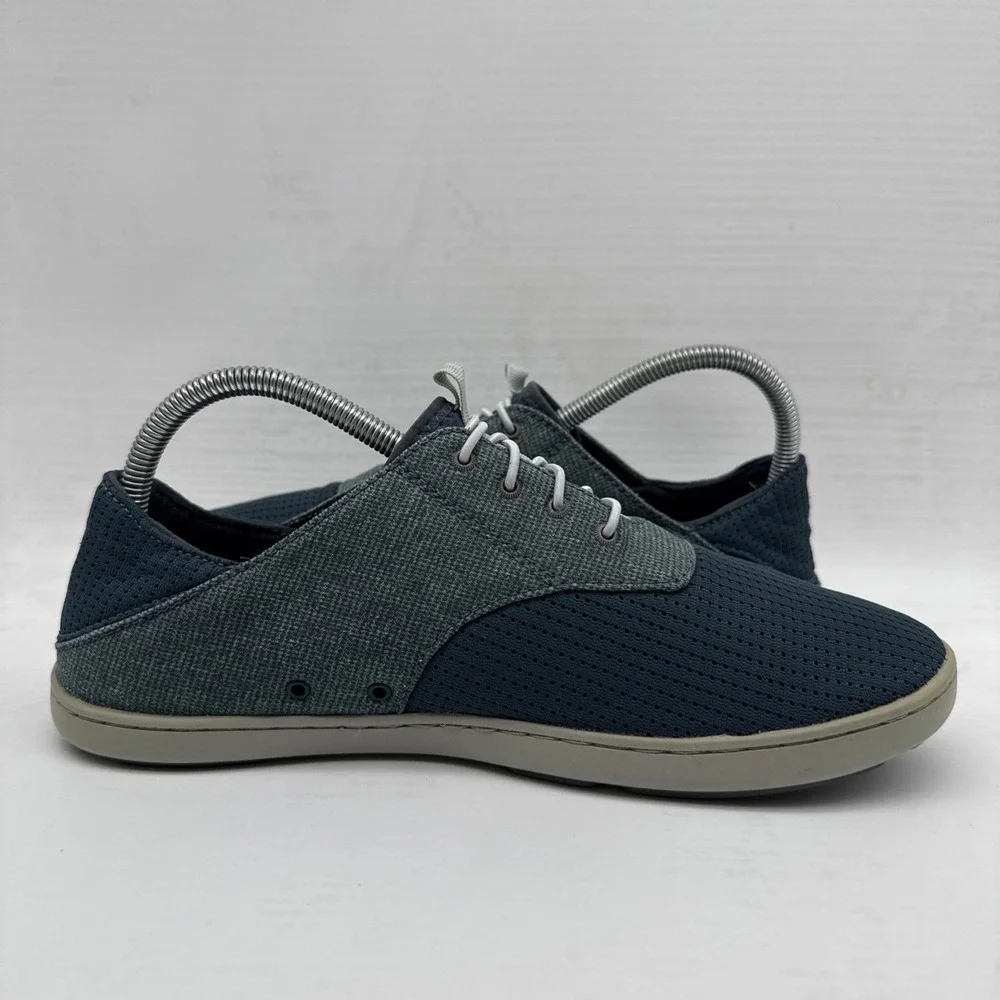Olukai Nohea Moku Mens Size 8 Blue Mesh Boat Shoes Sneakers No Tie Slip On